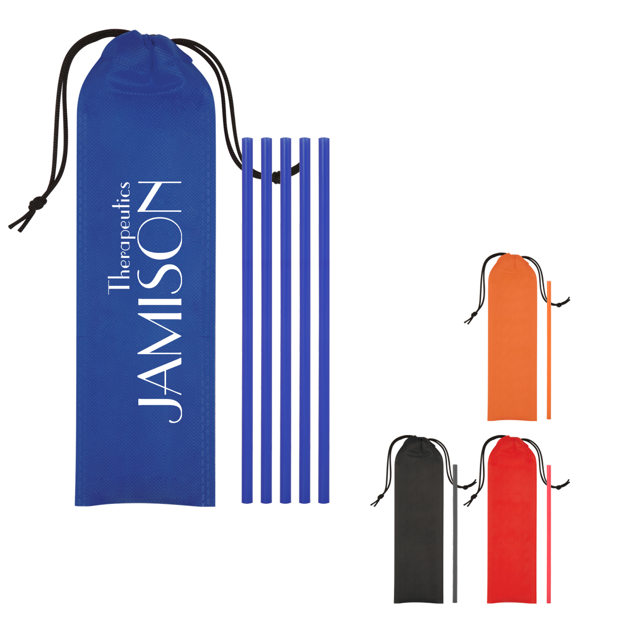 Picture of 5-pack On The Go Straws With Pouch