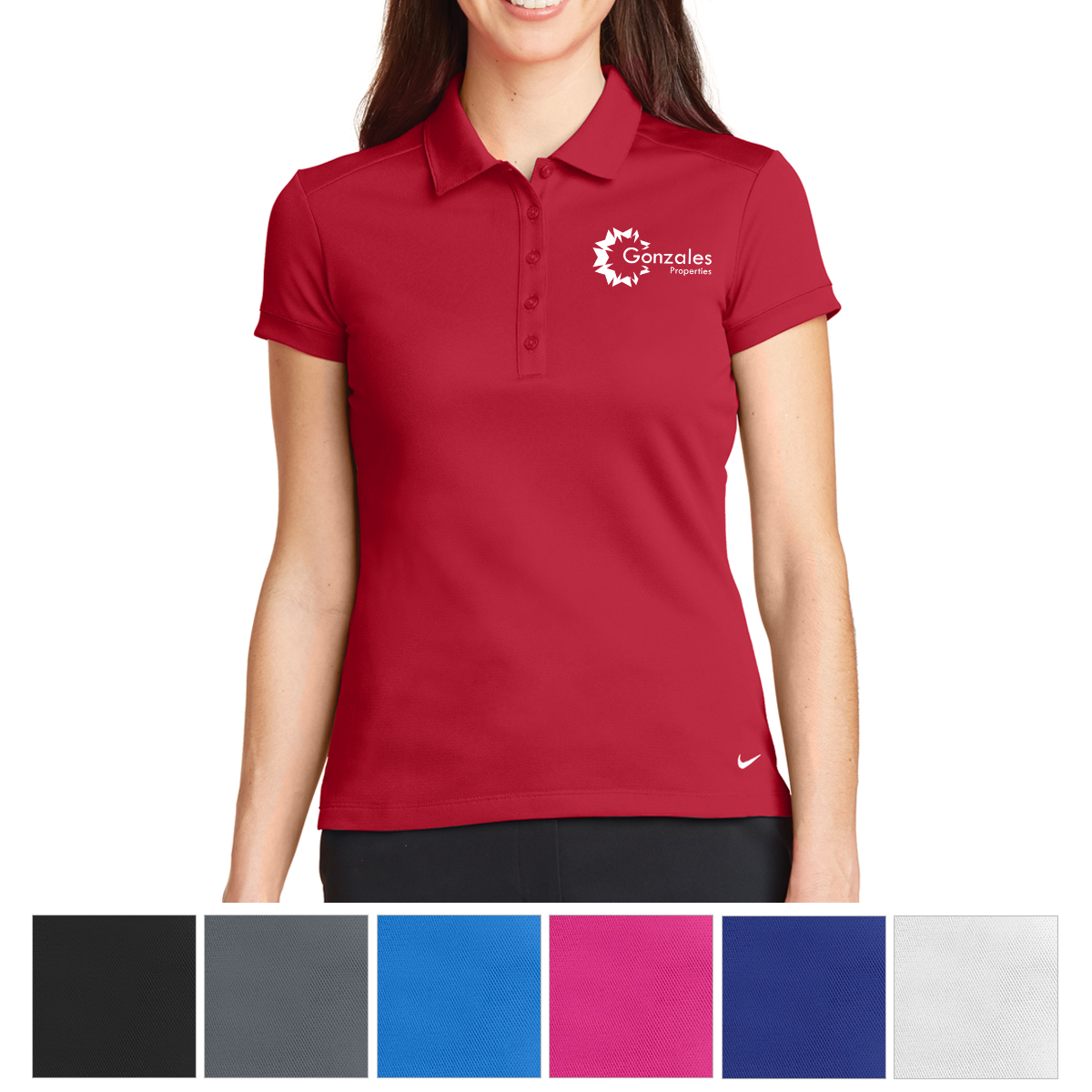 Picture of Nike Ladies Dri-fit Solid Icon Pique Modern Fit Polo