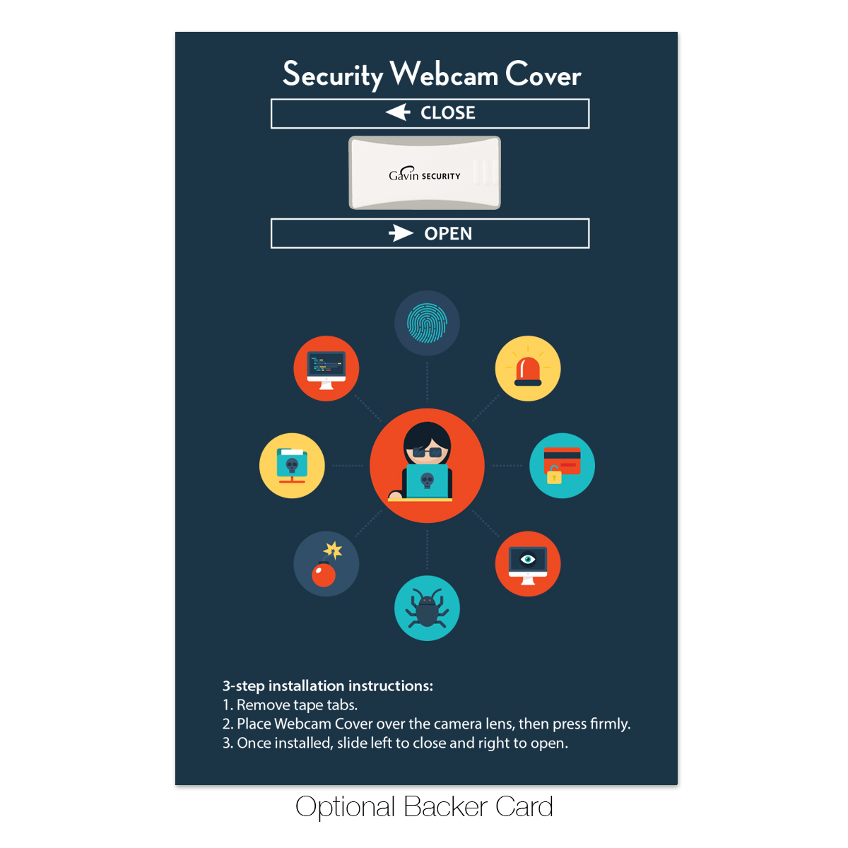 Picture of Slider Webcam Cover With Backer Card