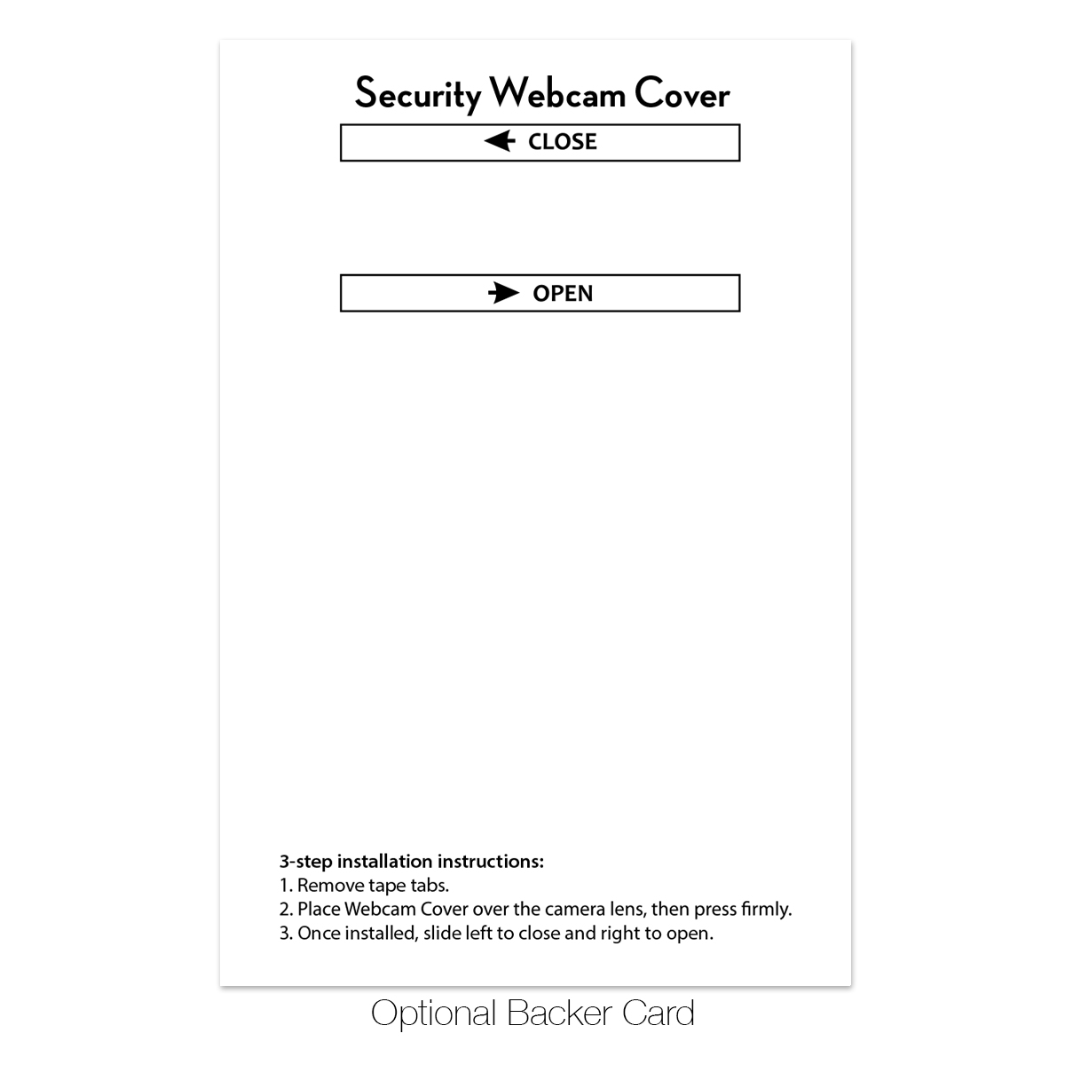 Picture of Slider Webcam Cover With Backer Card