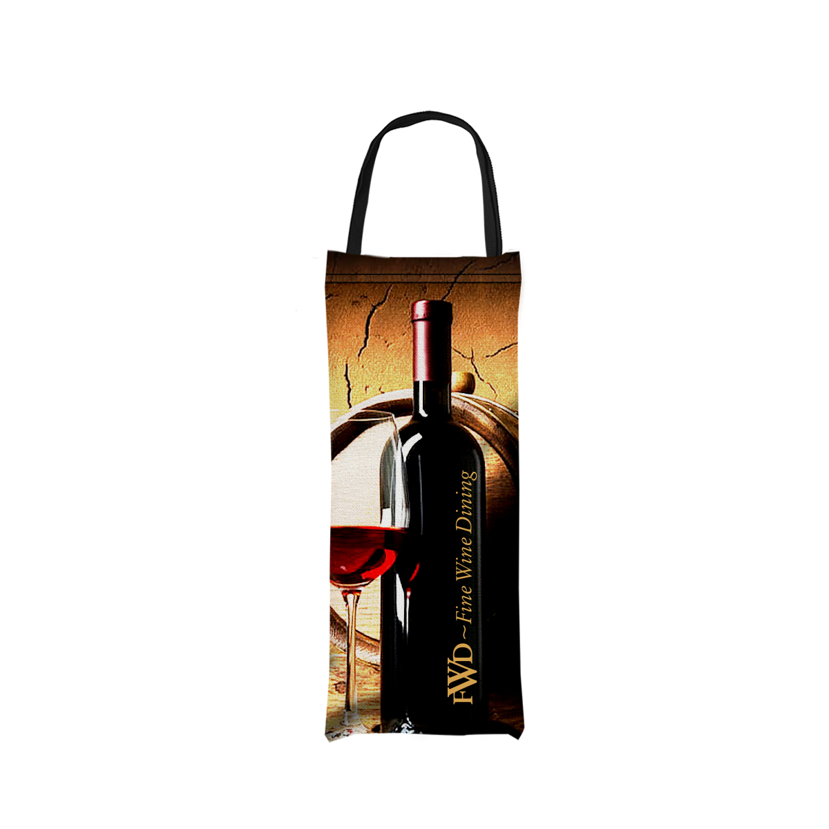 Picture of 6" W X 16" H Polyester Wine Bag