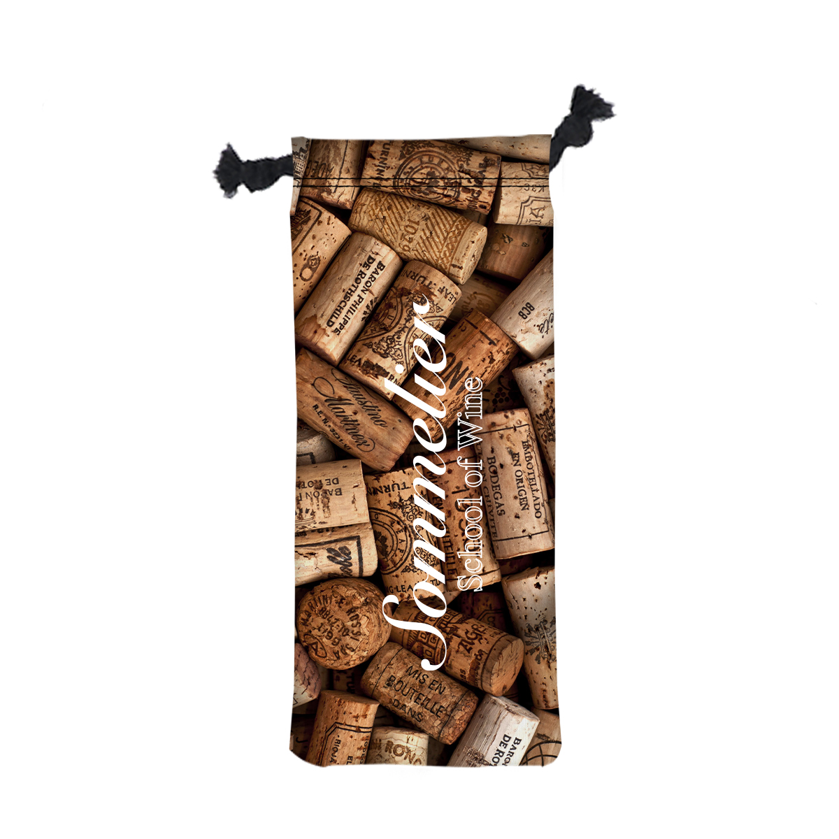 Picture of 6" W X 15.5" H Wine Drawstring Bag
