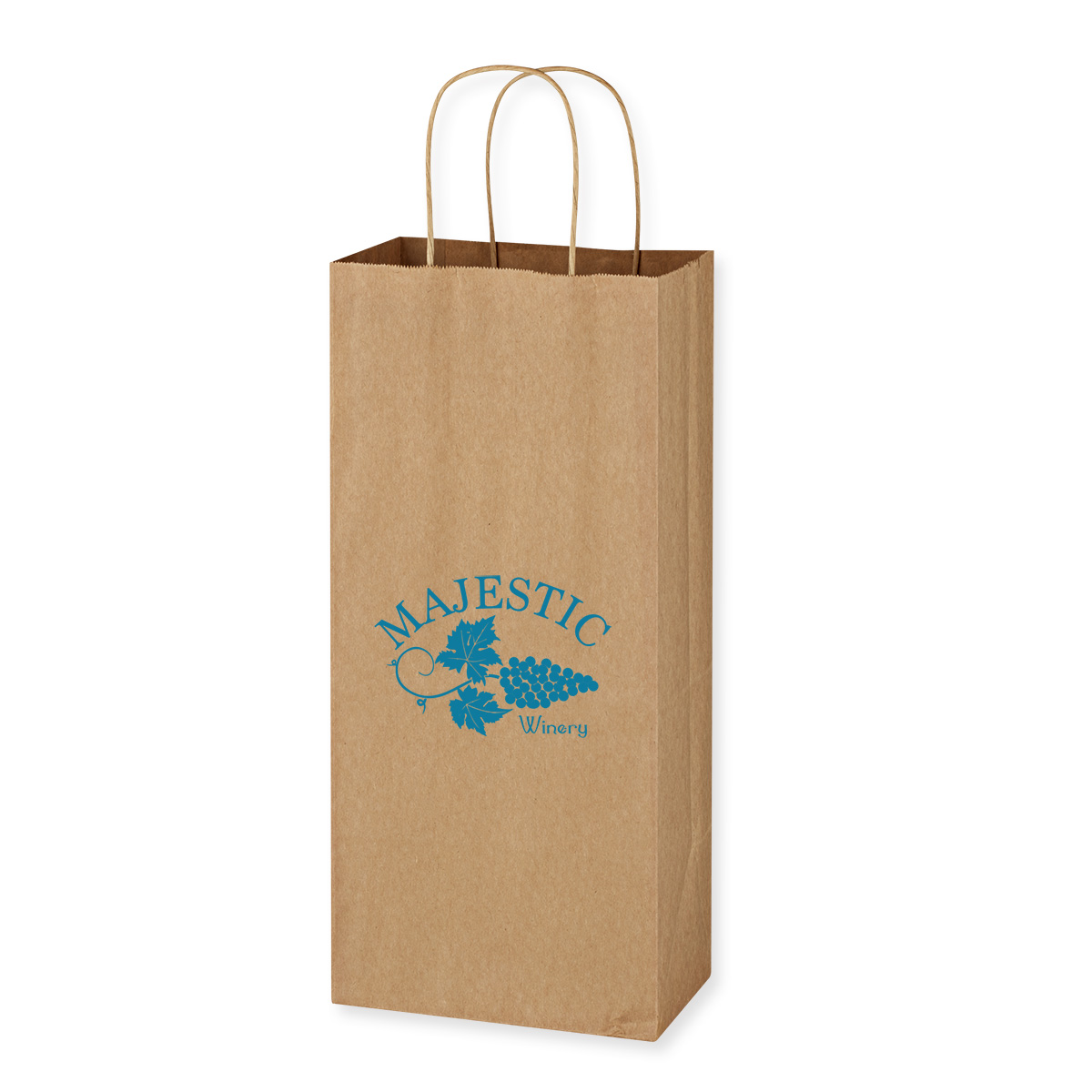 Picture of Kraft Paper Brown Wine Bag - 5.25" X 13"