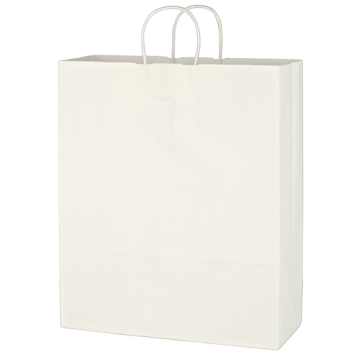 Picture of Kraft Paper White Shopping Bag - 16" X 19"