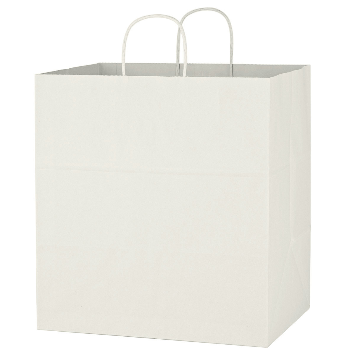 Picture of Kraft Paper White Shopping Bag - 14" X 15"