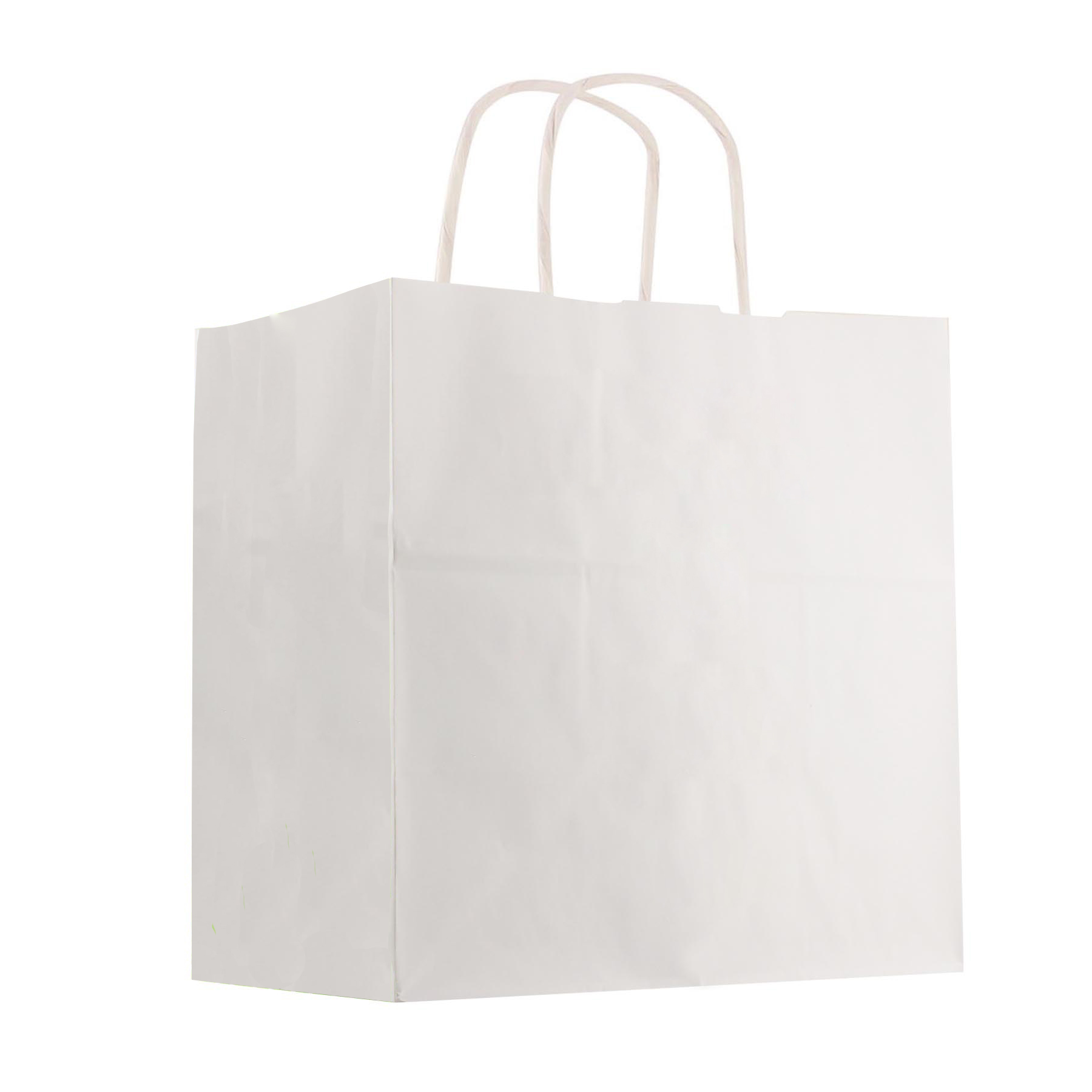 Picture of Kraft Paper White Shopping Bag - 10" X 10"
