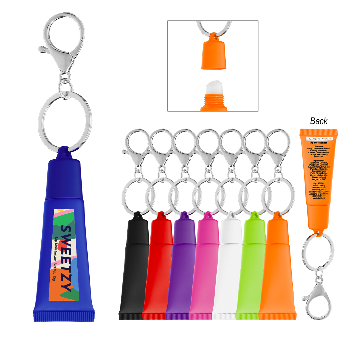 Picture of Squeeze Tube Lip Moisturizer With Key Ring