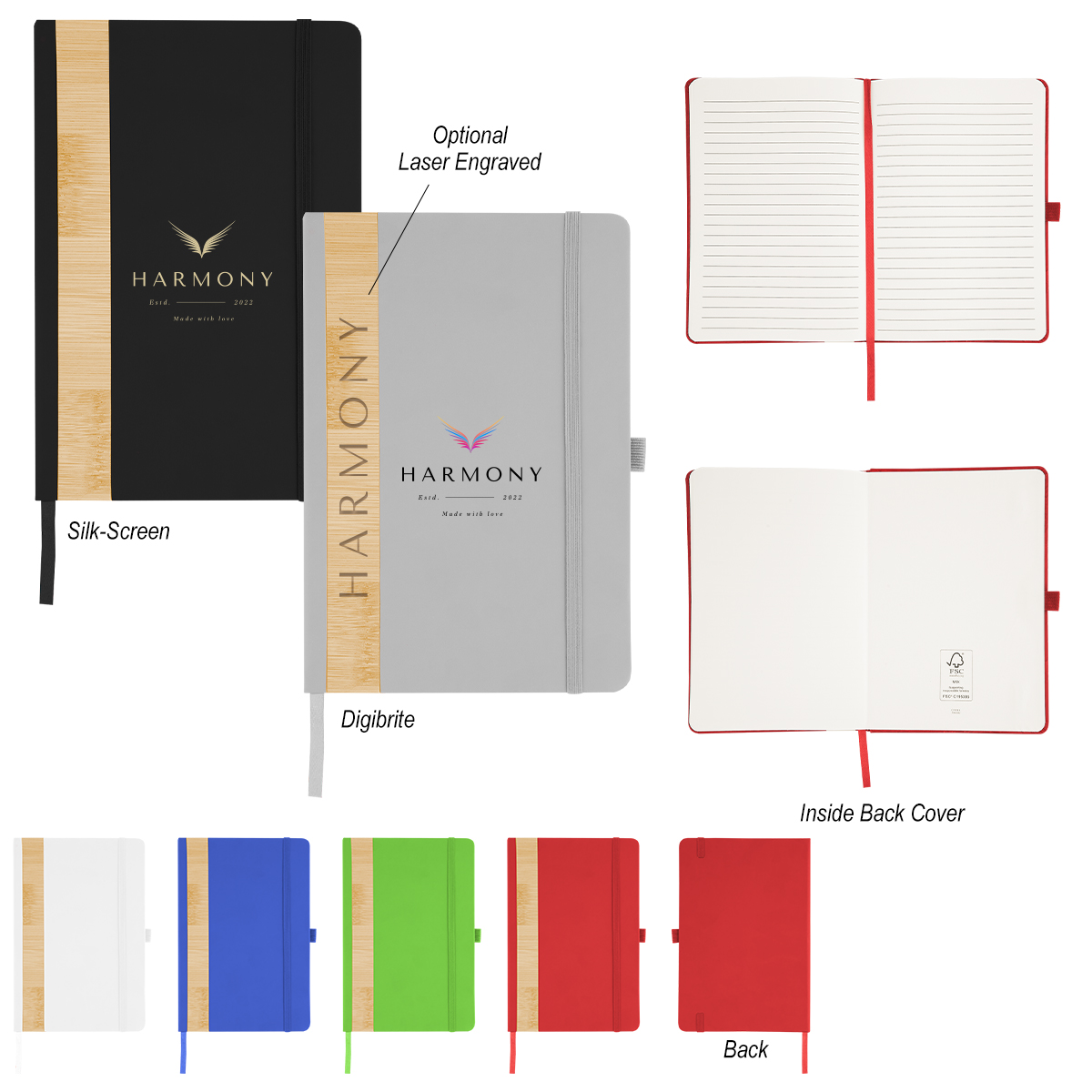 Picture of Recycled Pu And Bamboo Accent Journal