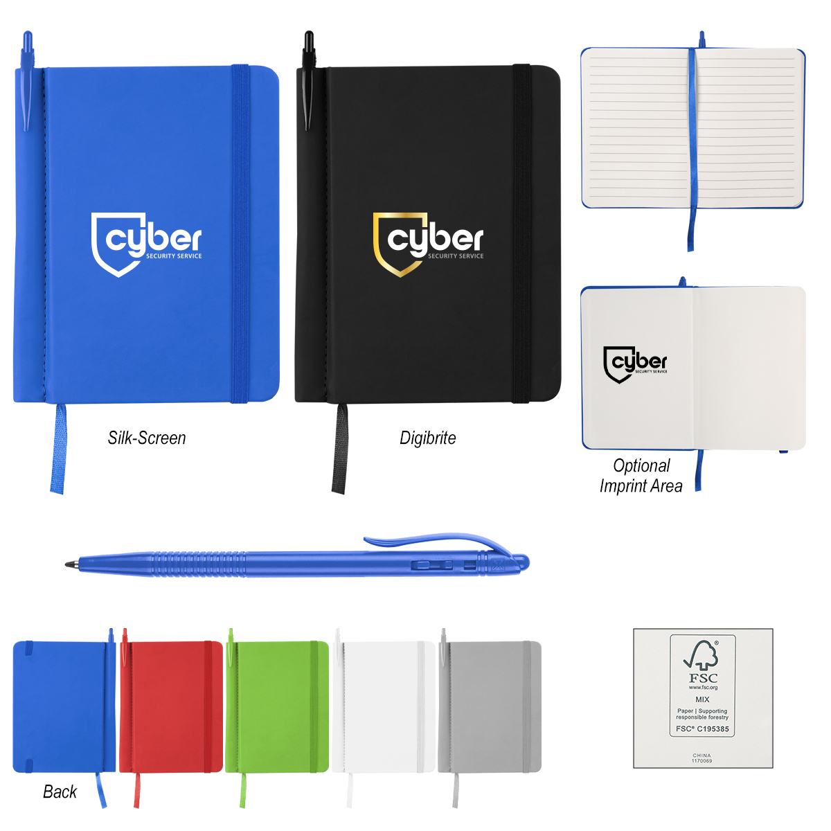 Picture of Billie Recycled Jotter With Pen