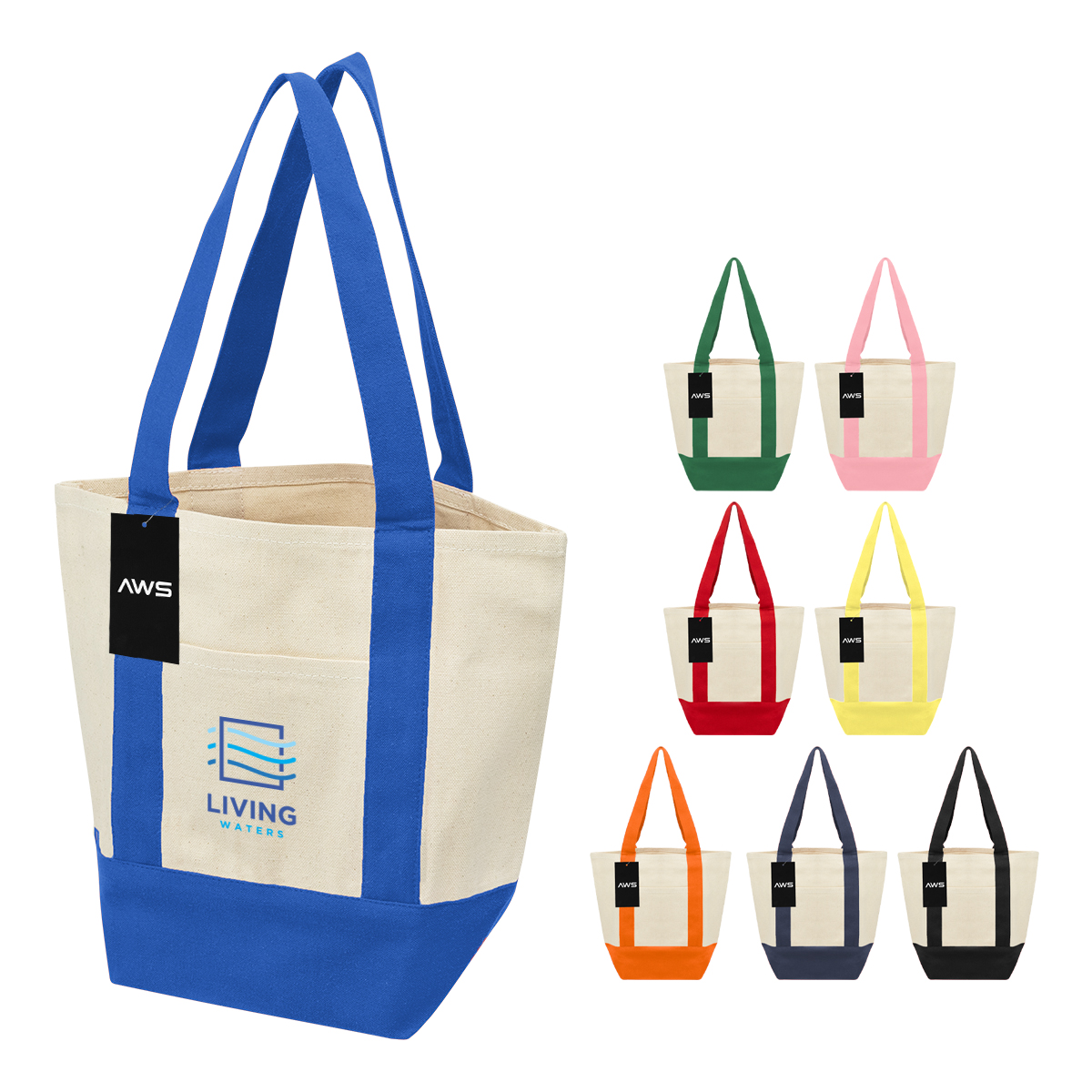 Picture of Aws Mini Starboard 10 Oz. Recycled Cotton Canvas Tote Bag