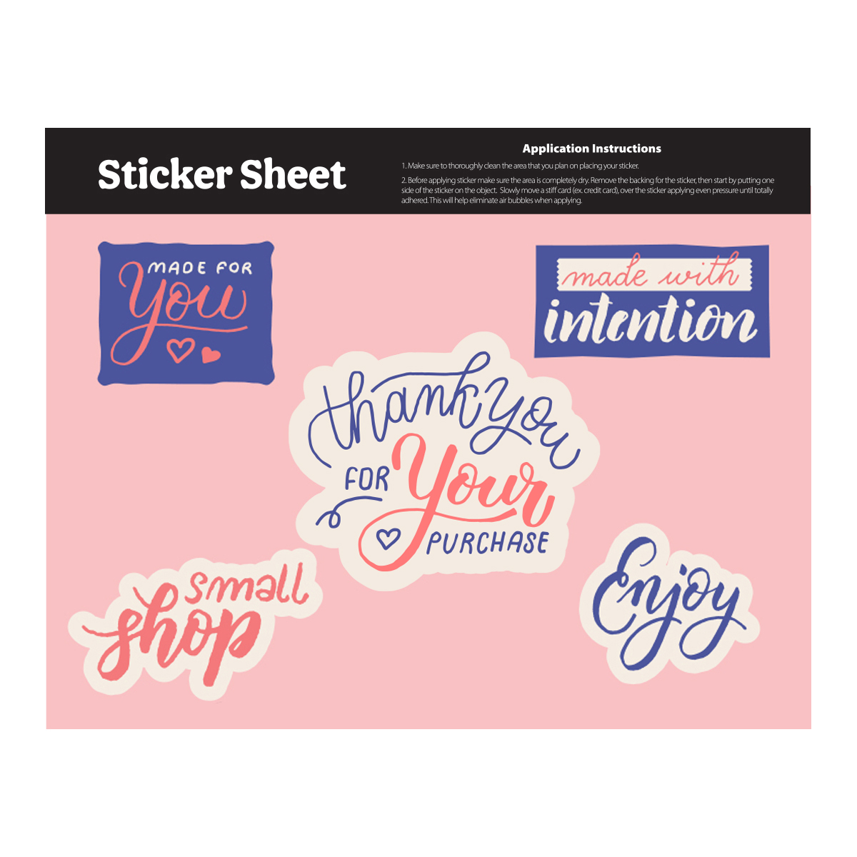 Picture of Ultra Removable Sticker Sheet 5.5" X 7" Custom Shapes