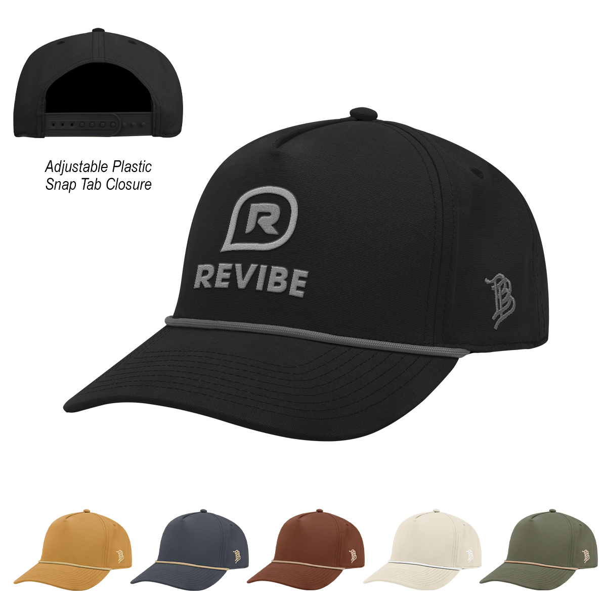 Picture of Branded Bills 33409 Bare Curved Canvas Rope Cap
