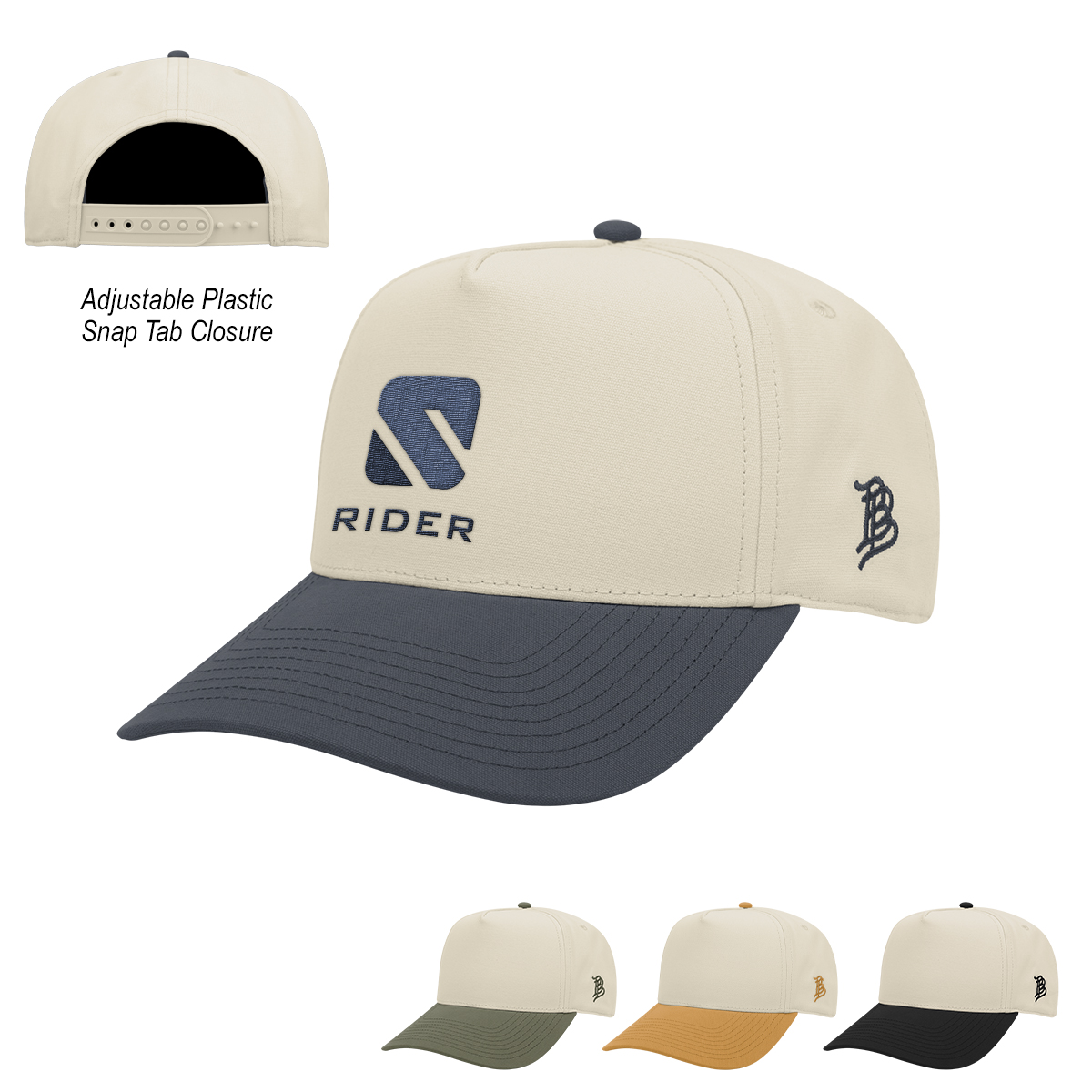 Picture of Branded Bills 33510 Bare Curved Two-tone Canvas Cap