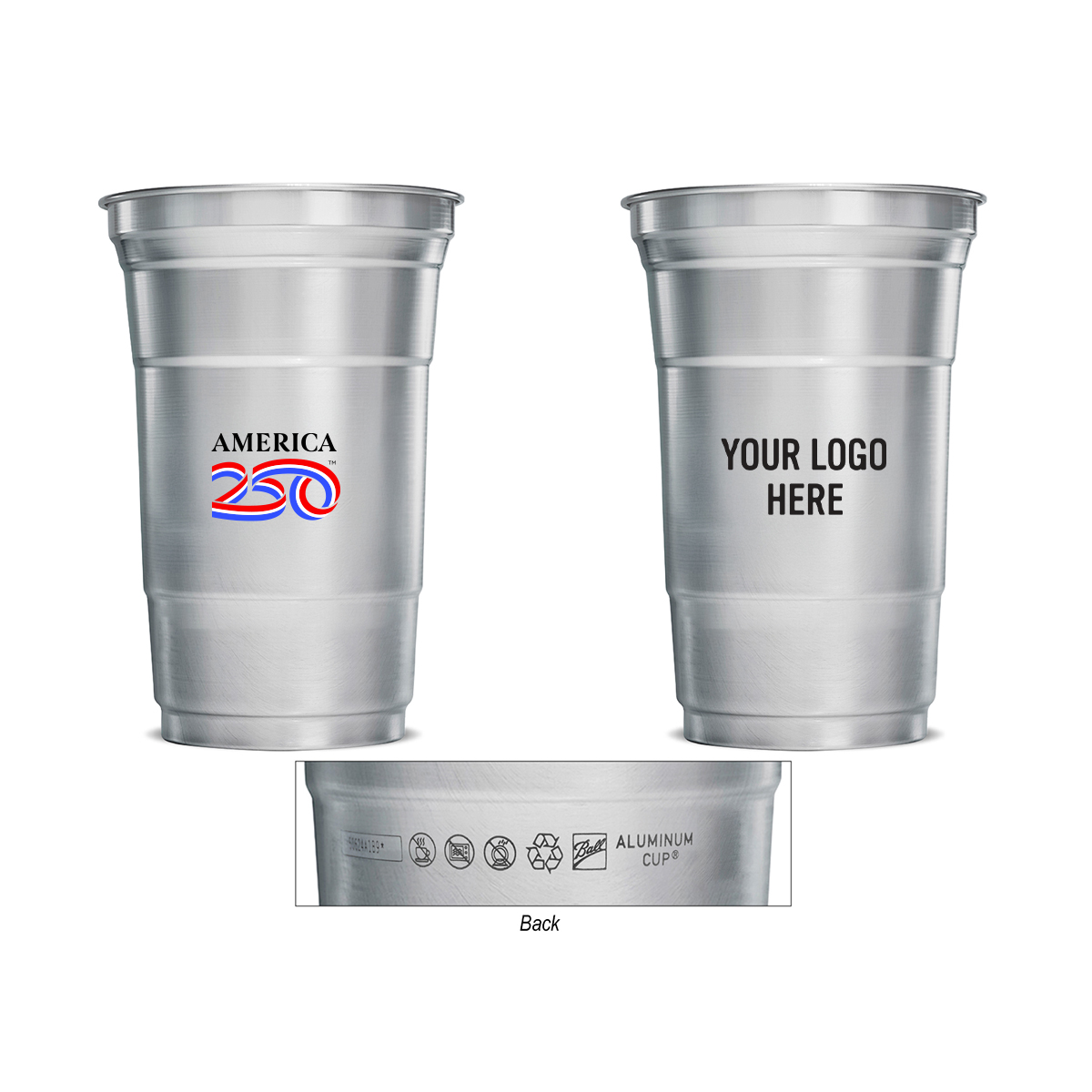 Picture of America250™ 20 Oz. Top Cup Aluminum Cup