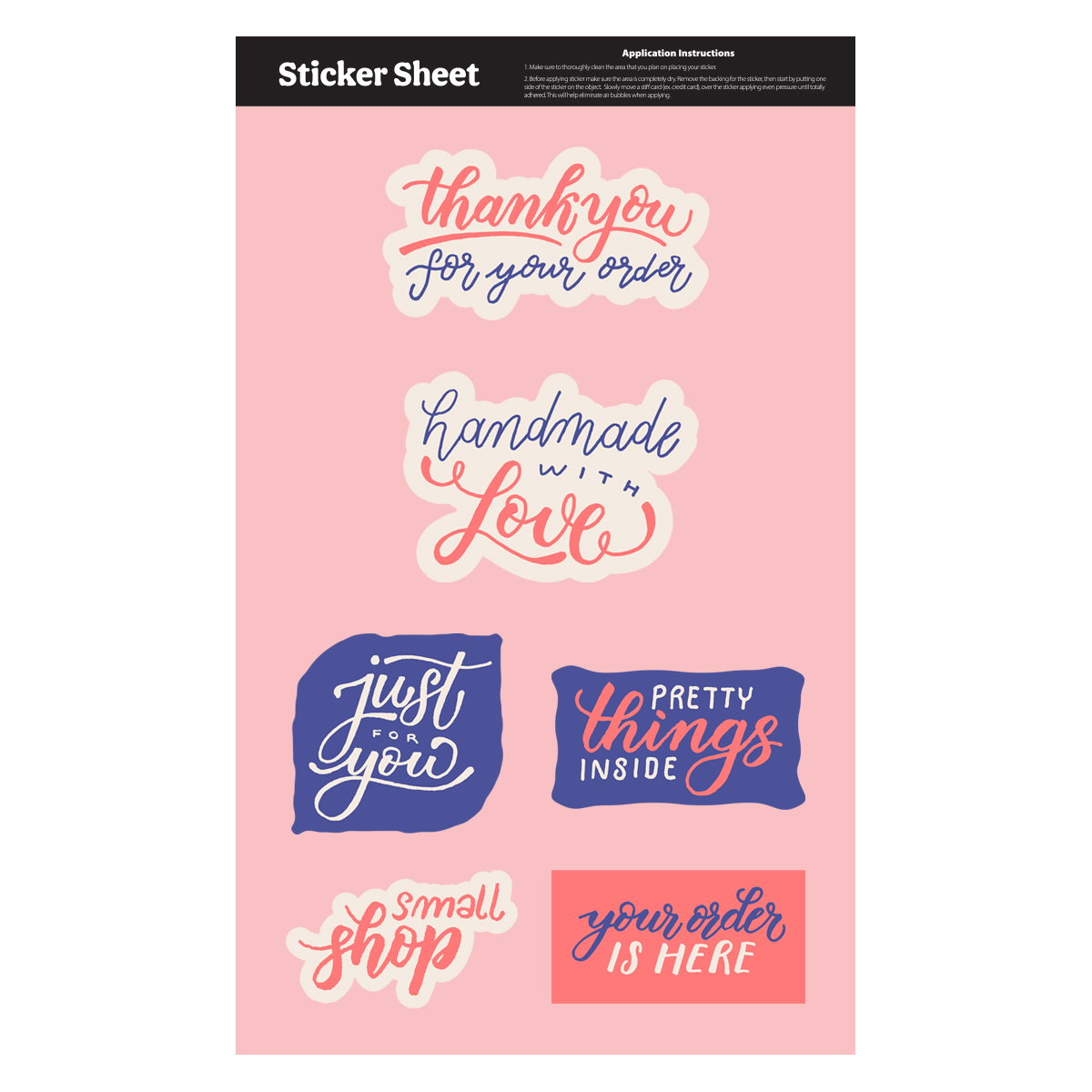 Picture of Sticket Sheet 11.5" X 7" Custom Shapes