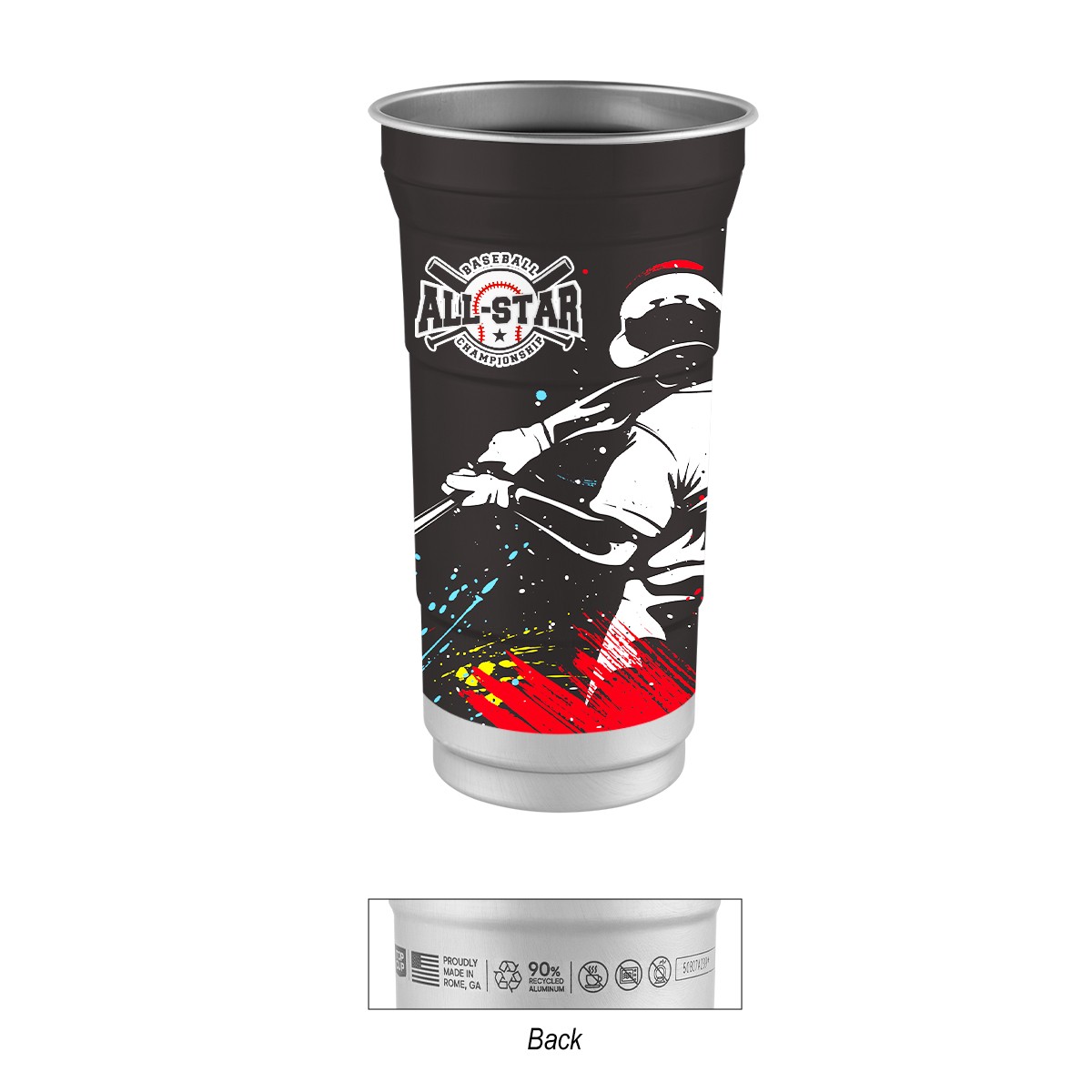 Picture of 12 Oz. Top Cup Full Color Aluminum Cup