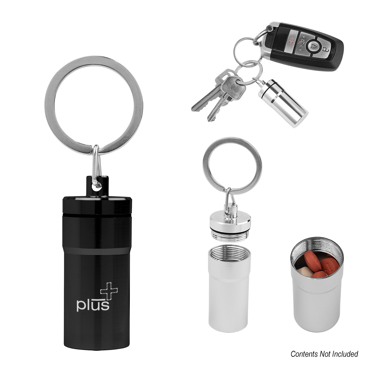 Picture of Aluminum Pill Holder Keychain