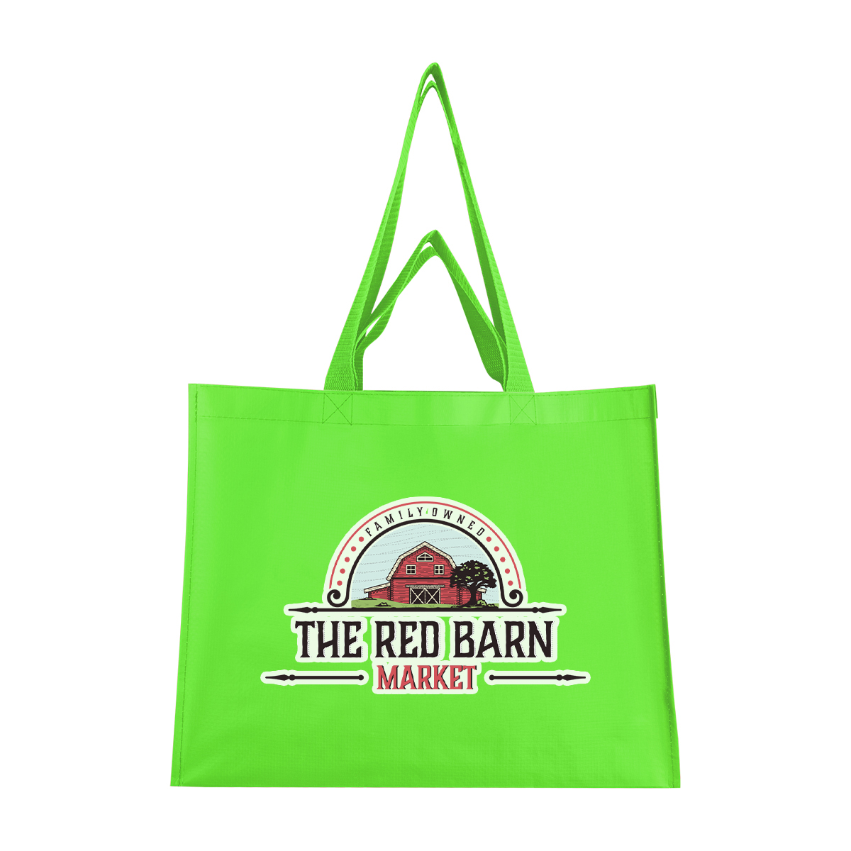 Picture of Matte Laminated Recycled Non-woven Dual Handle Shopper Tote Bag