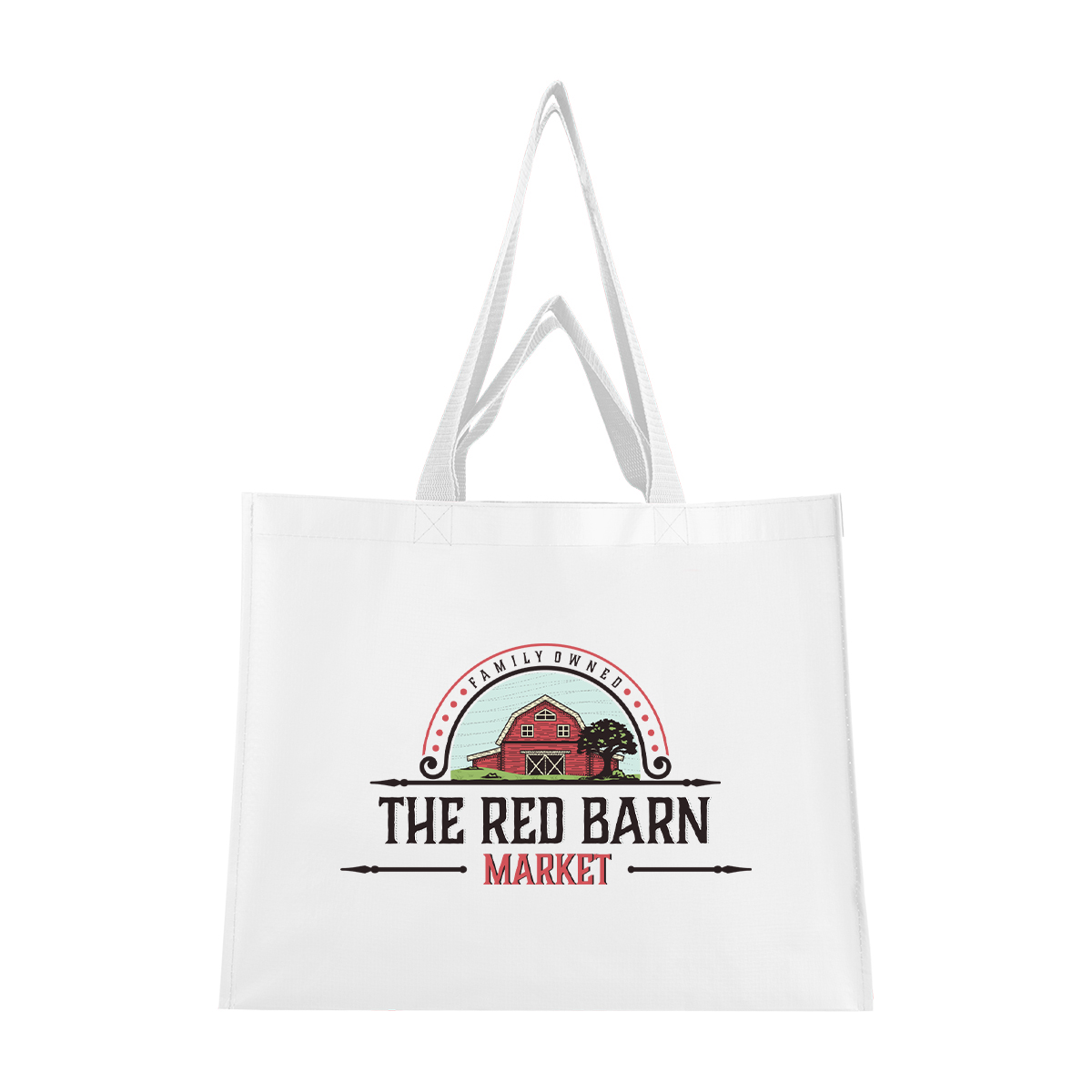 Picture of Matte Laminated Recycled Non-woven Dual Handle Shopper Tote Bag