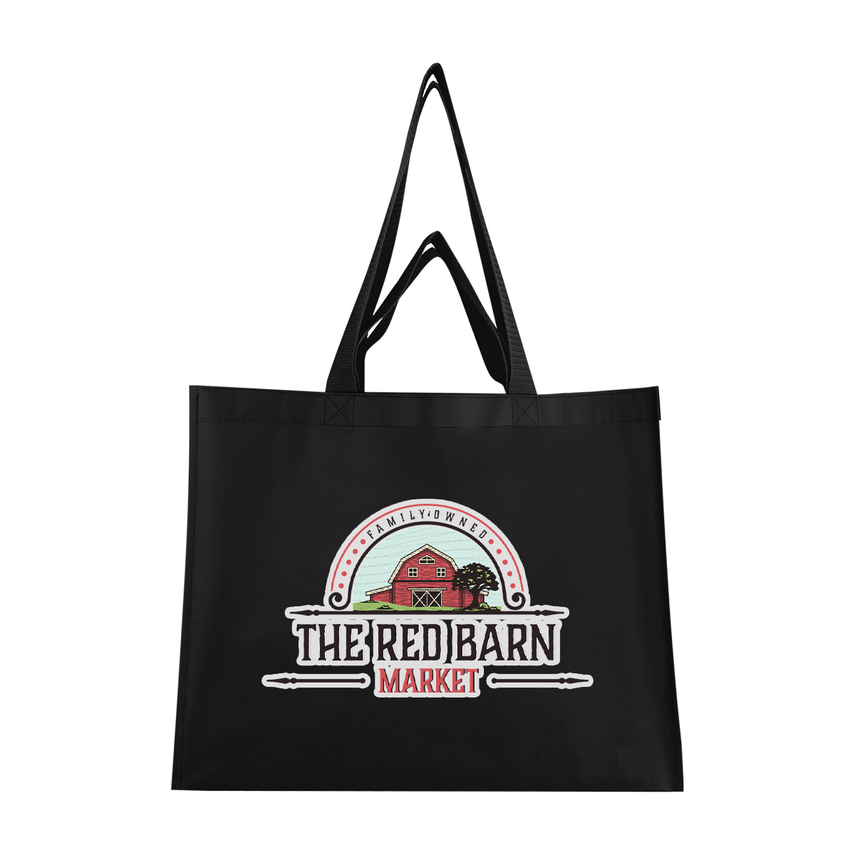 Picture of Matte Laminated Recycled Non-woven Dual Handle Shopper Tote Bag