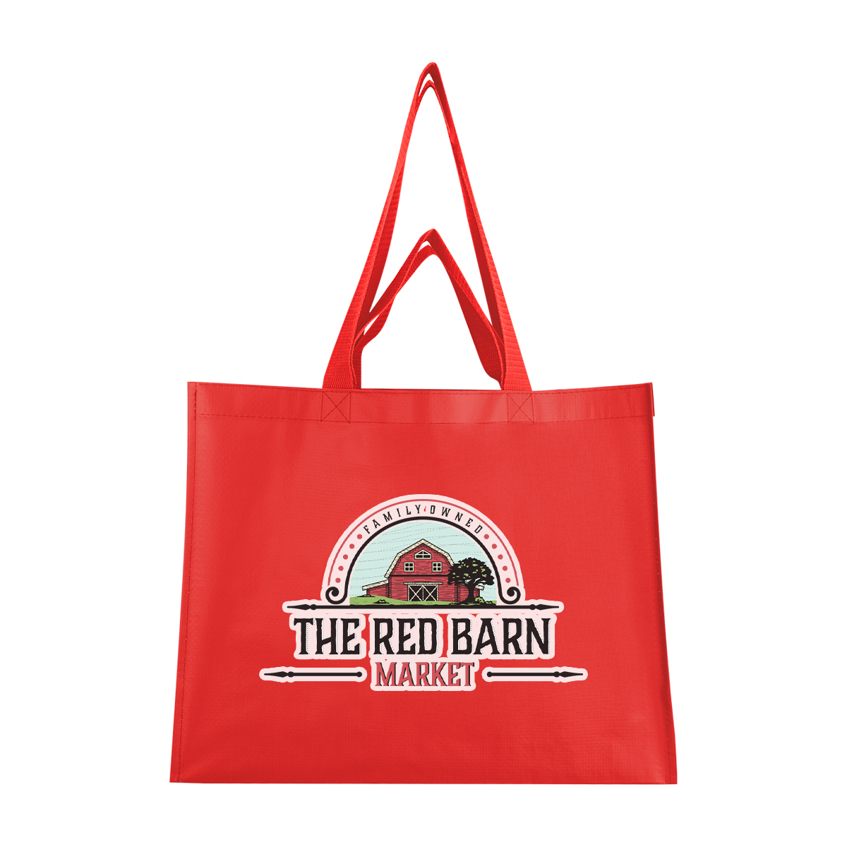 Picture of Matte Laminated Recycled Non-woven Dual Handle Shopper Tote Bag