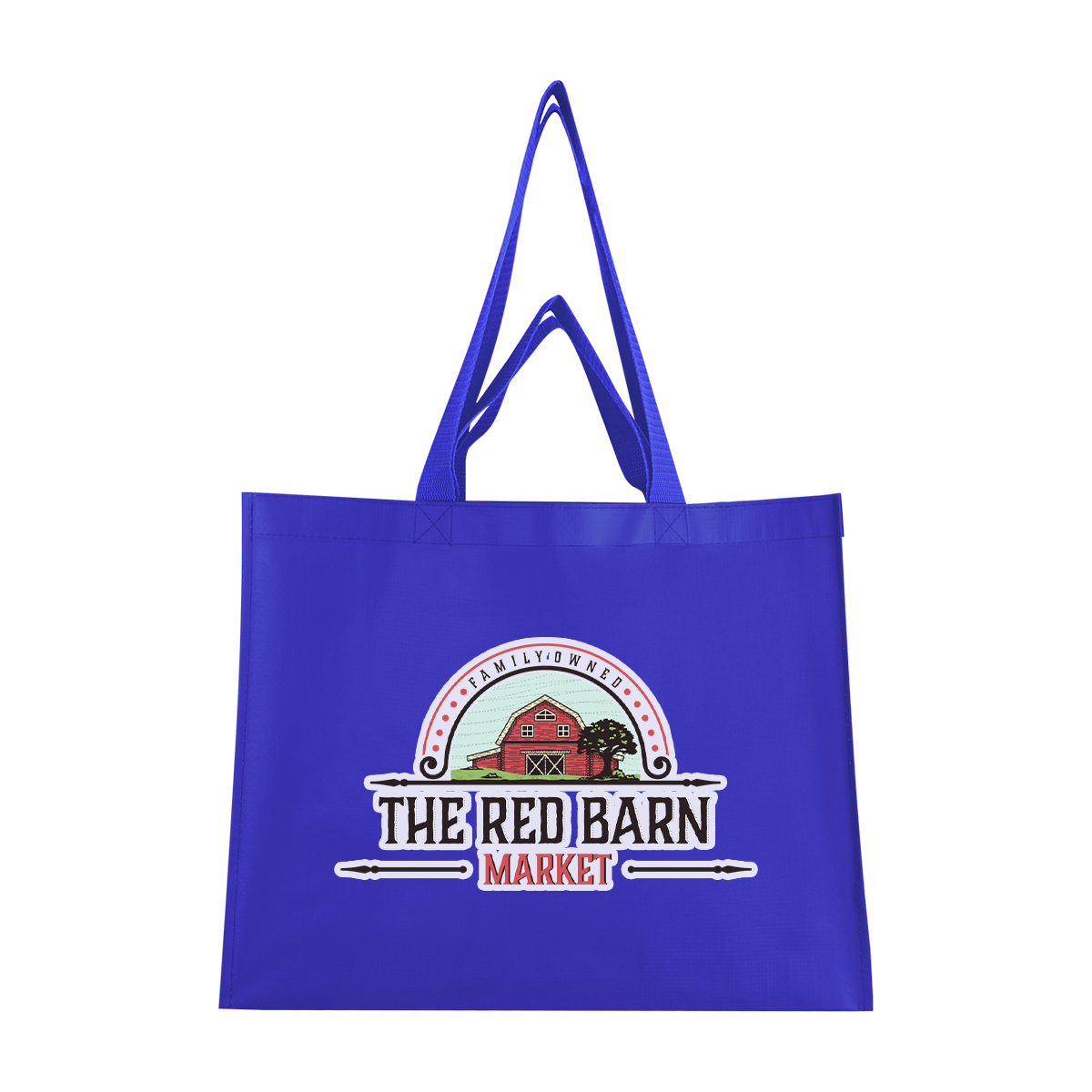 Picture of Matte Laminated Recycled Non-woven Dual Handle Shopper Tote Bag