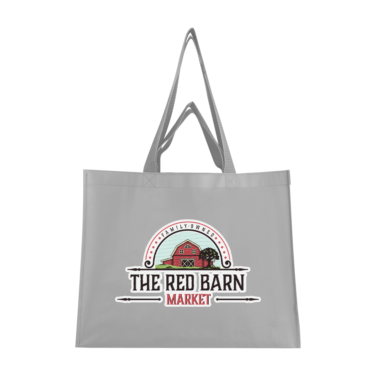 Picture of Matte Laminated Recycled Non-woven Dual Handle Shopper Tote Bag
