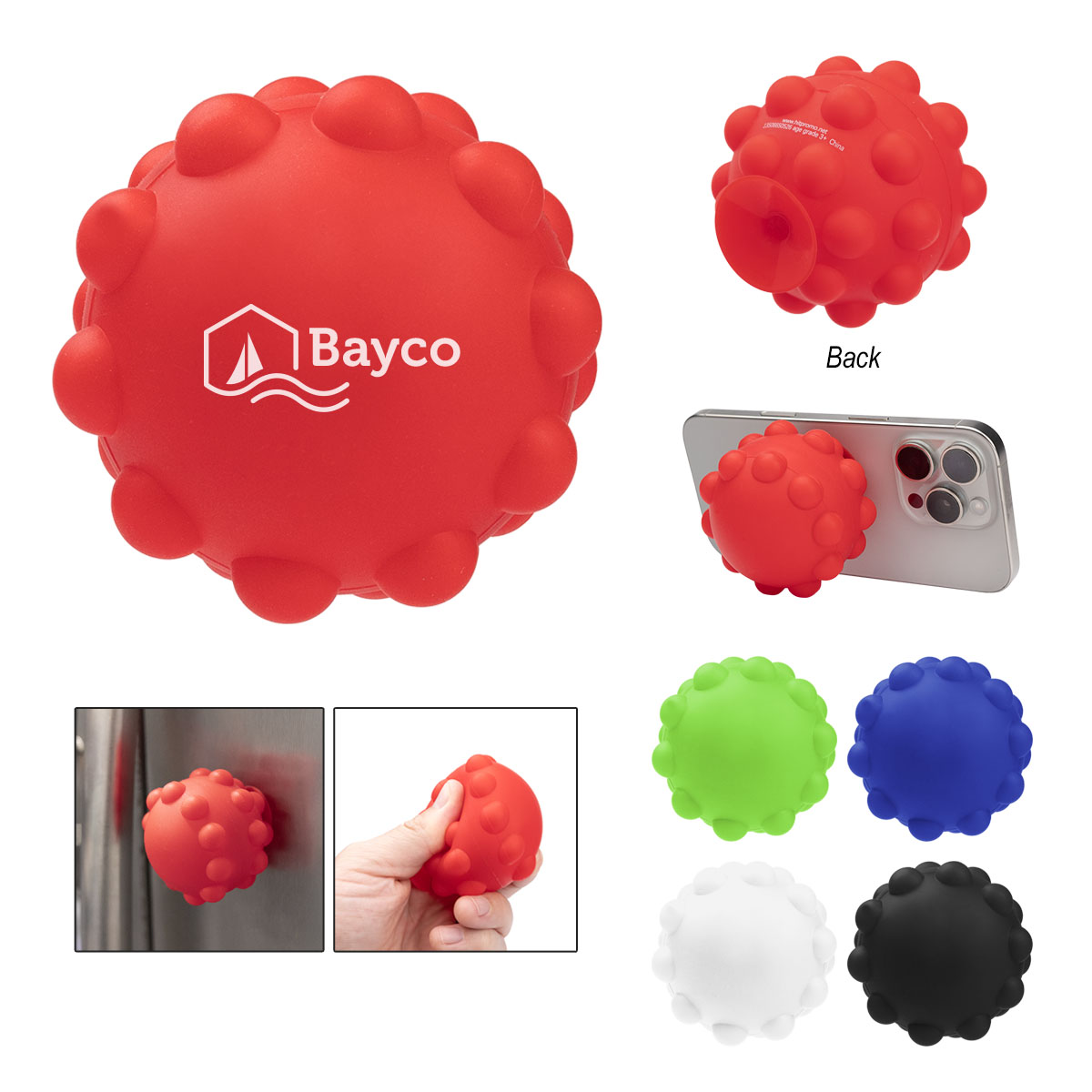 Picture of Push Pop Recycled Squeeze Ball Phone Stand