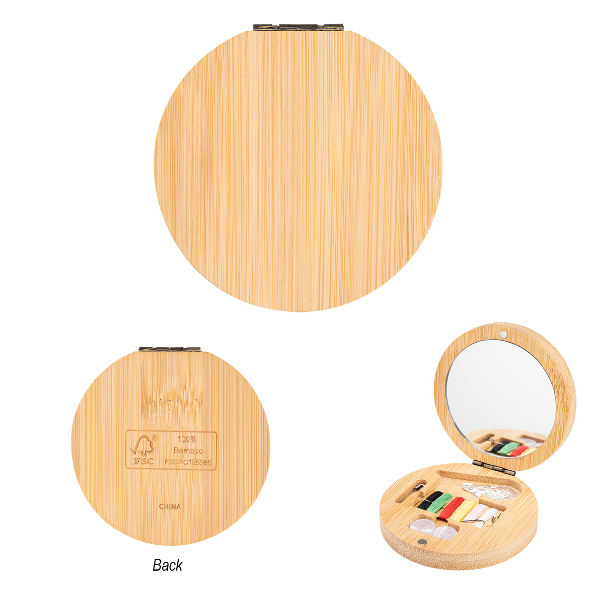Picture of Bamboo Sewing Kit With Mirror