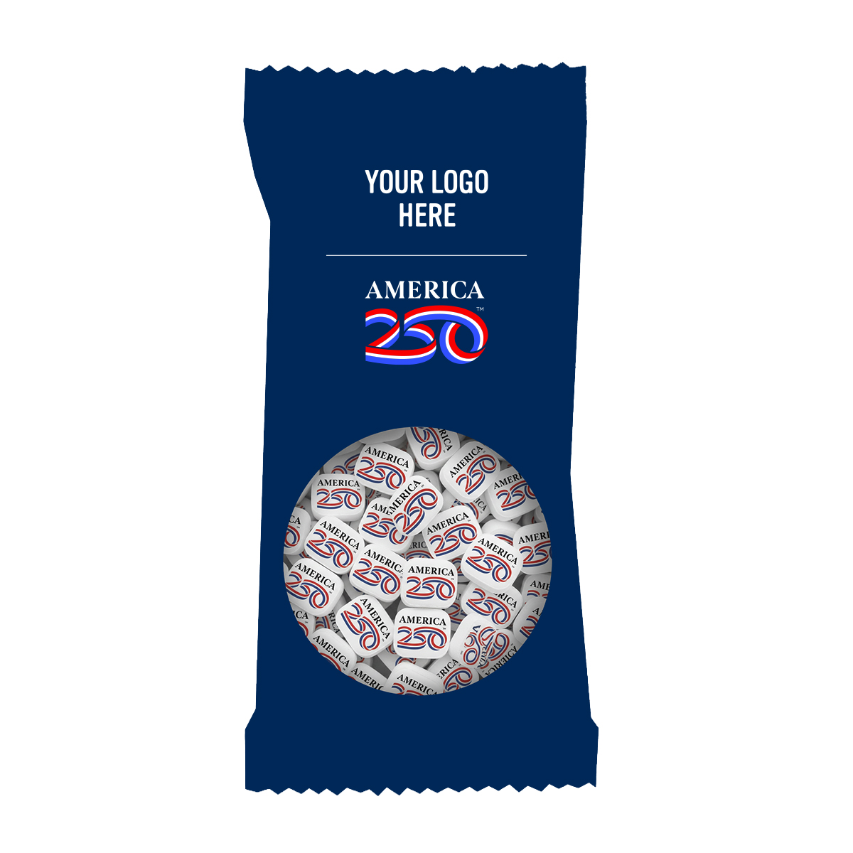 Picture of America250™ Zagasnacks™ Pack Promo Bag With Printed Mints - 5"