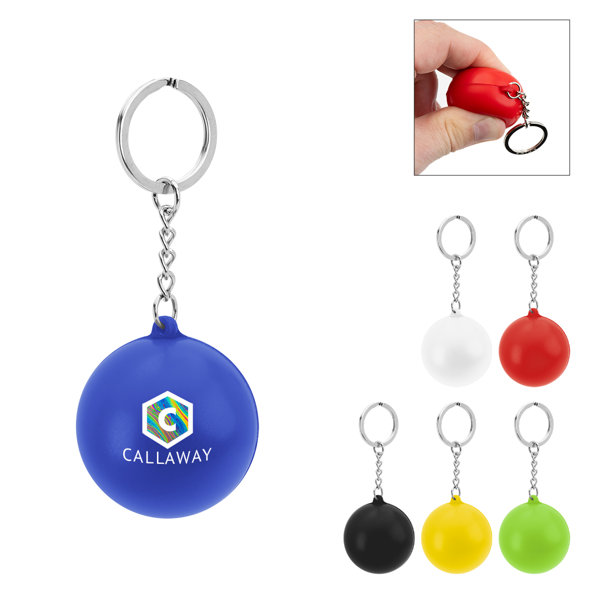 Picture of Round Pu Stress Reliever Keychain