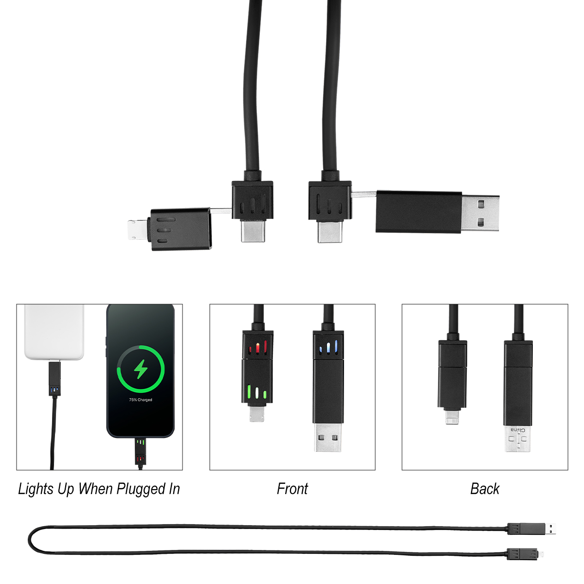 Picture of 3' 100w Light-up Quick Charge Cable
