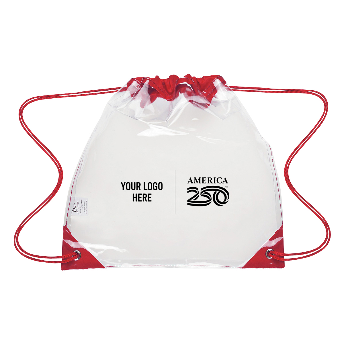 Picture of America250™ Touchdown Clear Eva Drawstring Backpack