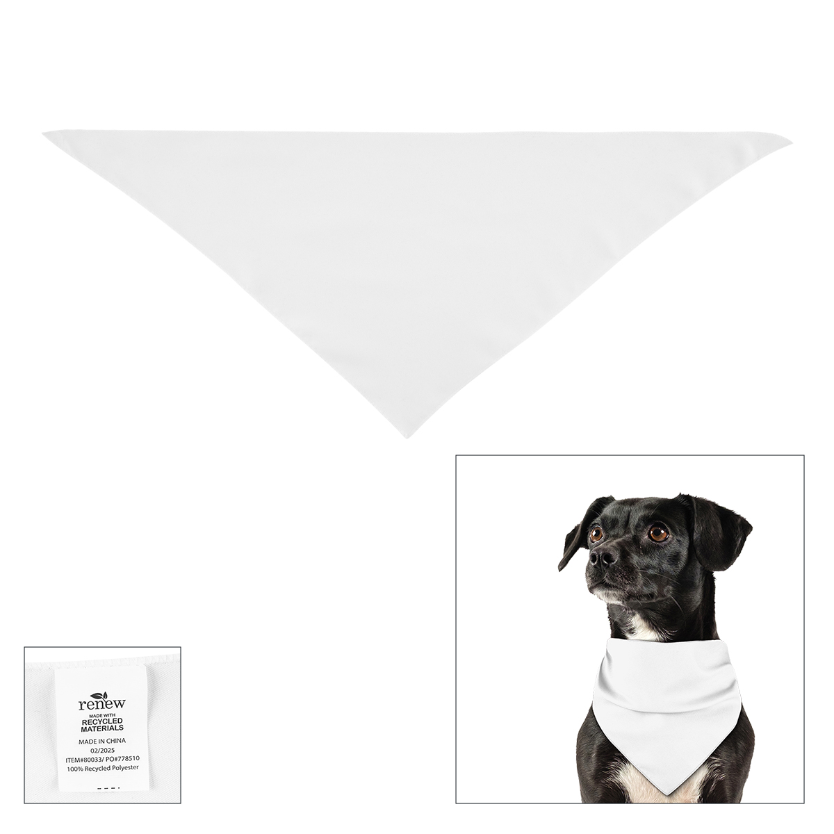 Picture of Full Color Small Triangle Rpet Pet Bandana