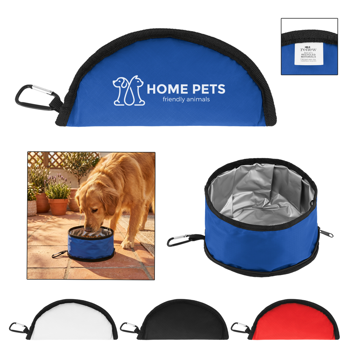 Picture of Rpet Foldable Dog Food Bowl With Carabiner