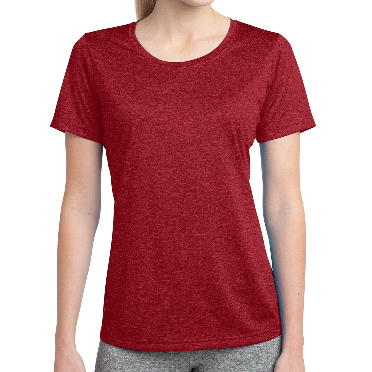 Picture of Sport-tek® Ladies' Heather Contender™ Scoop Neck Tee