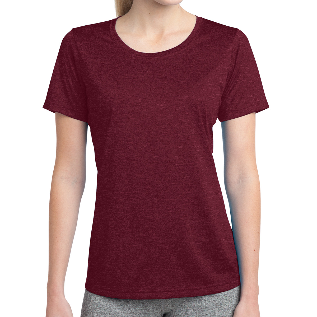 Picture of Sport-tek® Ladies' Heather Contender™ Scoop Neck Tee