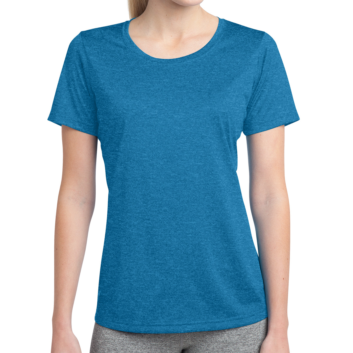 Picture of Sport-tek® Ladies' Heather Contender™ Scoop Neck Tee