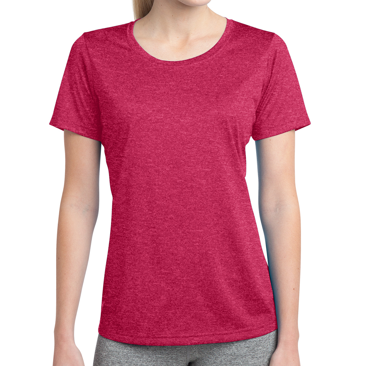 Picture of Sport-tek® Ladies' Heather Contender™ Scoop Neck Tee