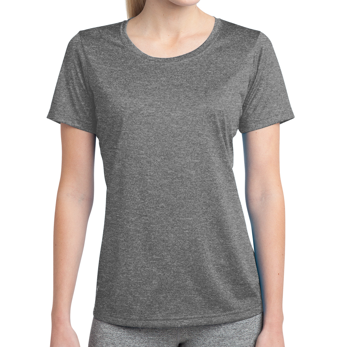 Picture of Sport-tek® Ladies' Heather Contender™ Scoop Neck Tee
