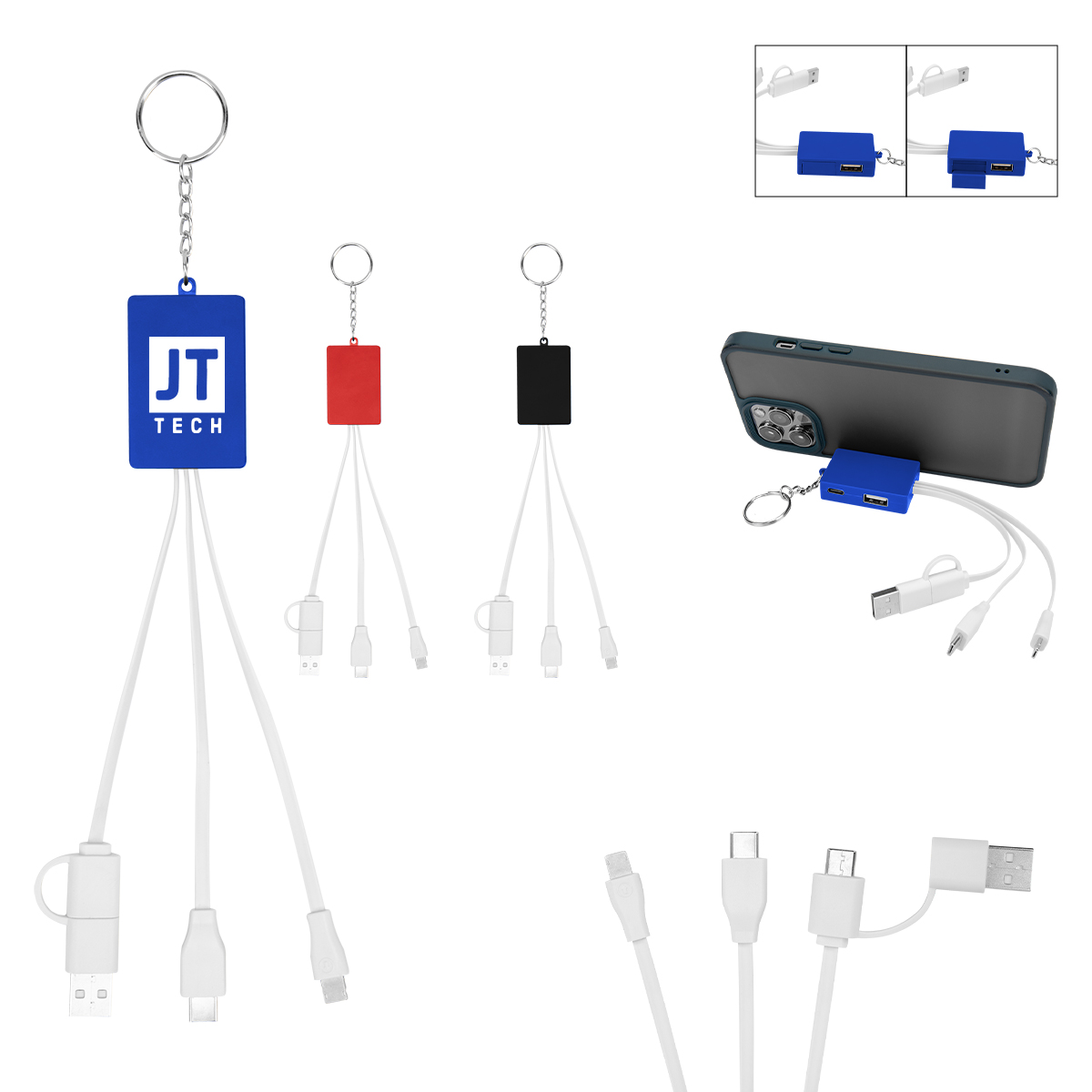 Picture of Multi-charging Cable Usb Hub Keyring