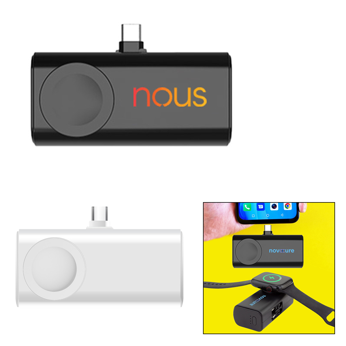 Picture of 5,000 Mah Dual Plug Power Bank With Watch Charger