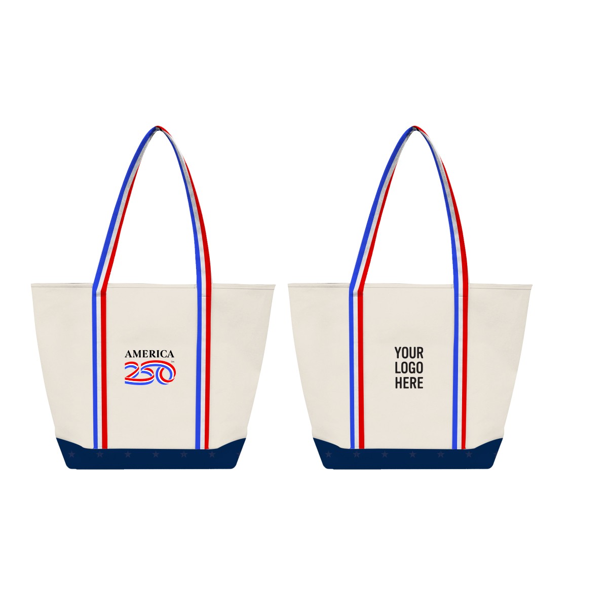Picture of America250™ Sublime Series Recycled Poly Canvas Starboard Tote Bag
