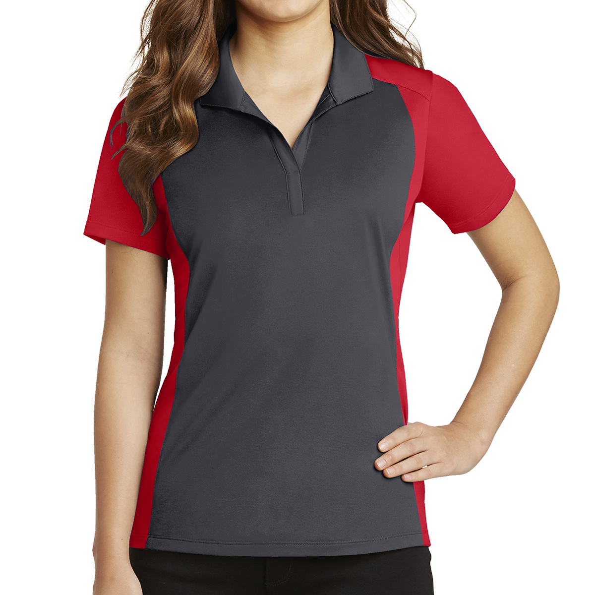 Picture of Sport-tek® Ladies' Colorblock Micropiqué Sport-wick® Polo