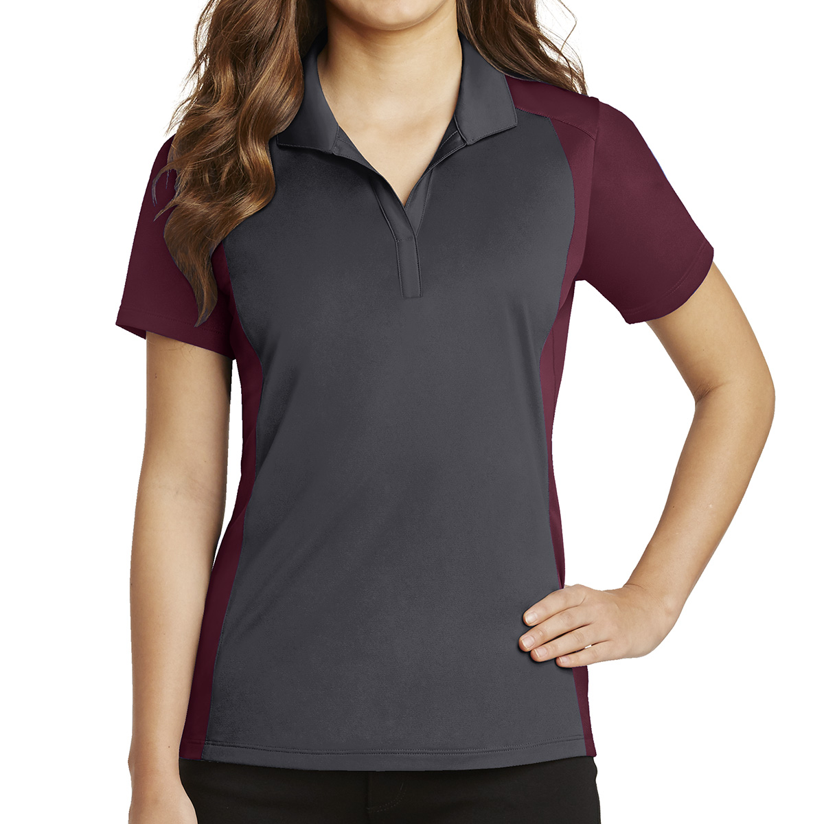 Picture of Sport-tek® Ladies' Colorblock Micropiqué Sport-wick® Polo