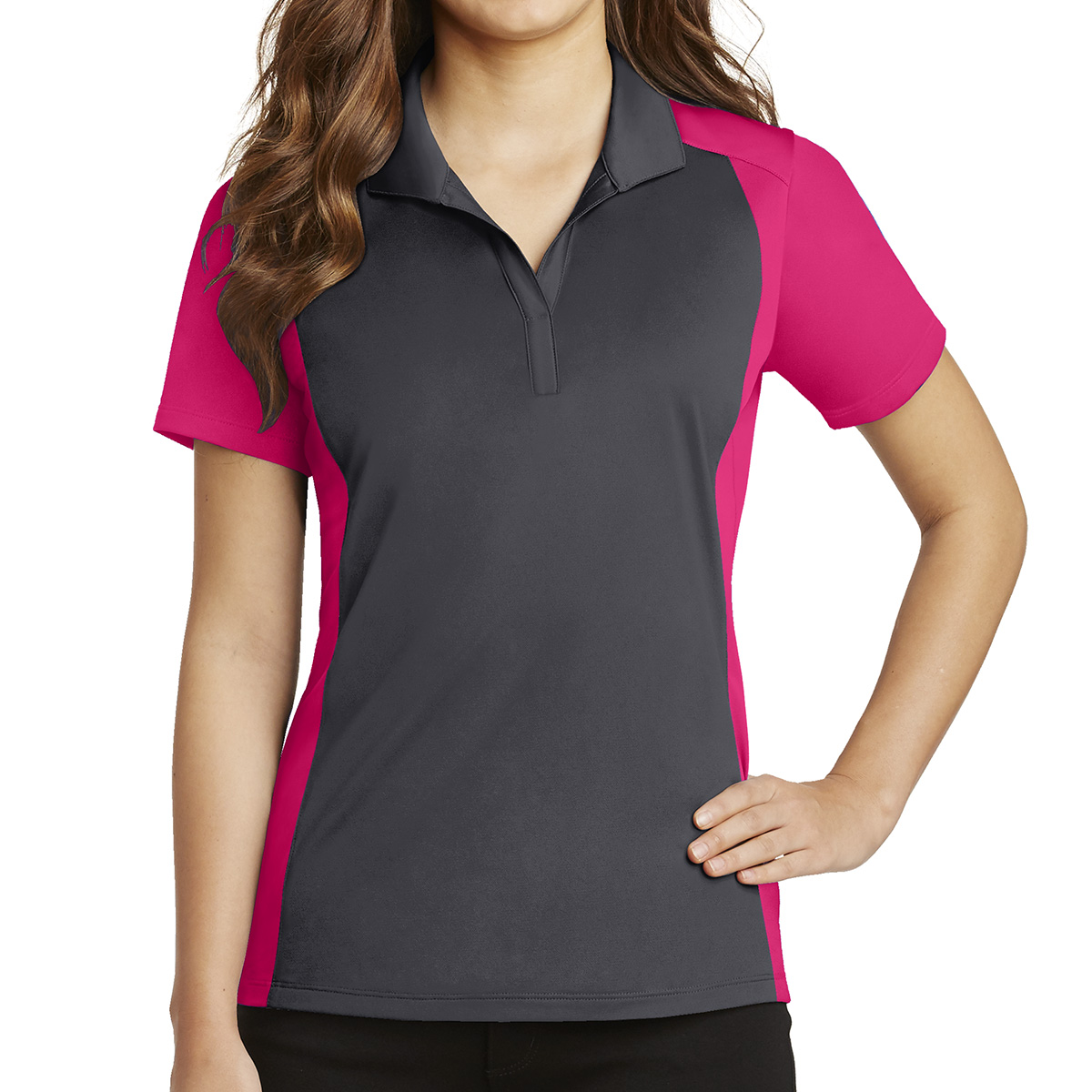 Picture of Sport-tek® Ladies' Colorblock Micropiqué Sport-wick® Polo