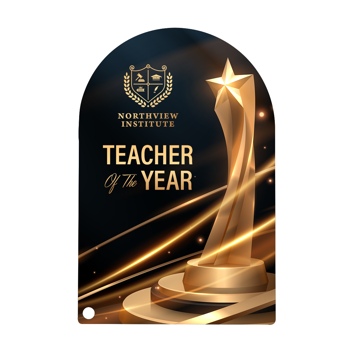 Picture of Acrylic Award - Arch Rectangle 7"