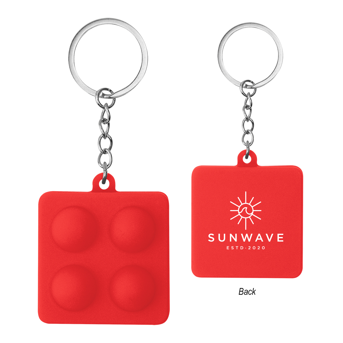 Picture of Push Pop Square Stress Reliever Keychain
