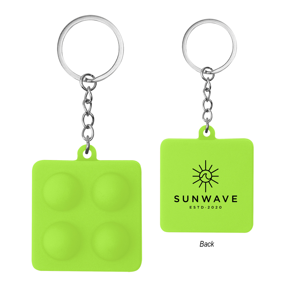 Picture of Push Pop Square Stress Reliever Keychain