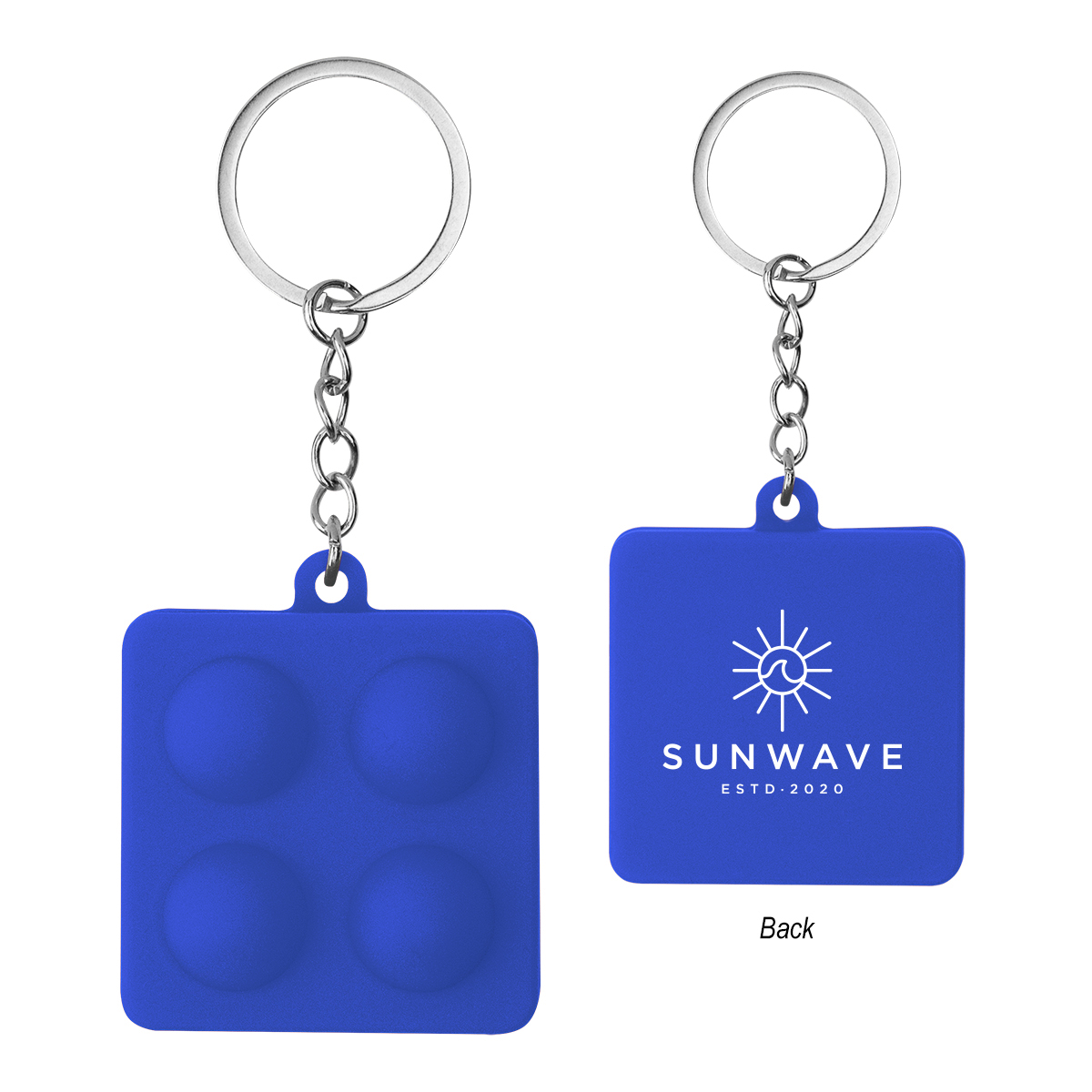 Picture of Push Pop Square Stress Reliever Keychain